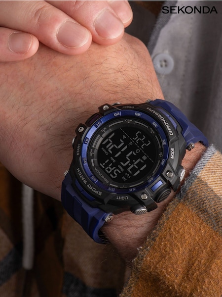 Sekonda Mens Crossfell Plastic Strap Digital Black Watch (N13685) | £40