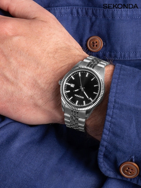 Sekonda Mens Classic 40mm King Watch Stainless Steel Bracelet Dial (N13689) | £55