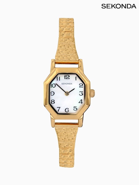 Sekonda Ladies Mila Gold Expander Bracelet with White Dial Watch (N13710) | £40