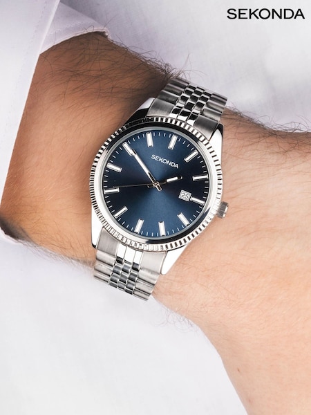 Sekonda Mens Classic 40mm King Watch Stainless Steel Bracelet Dial (N13735) | £55