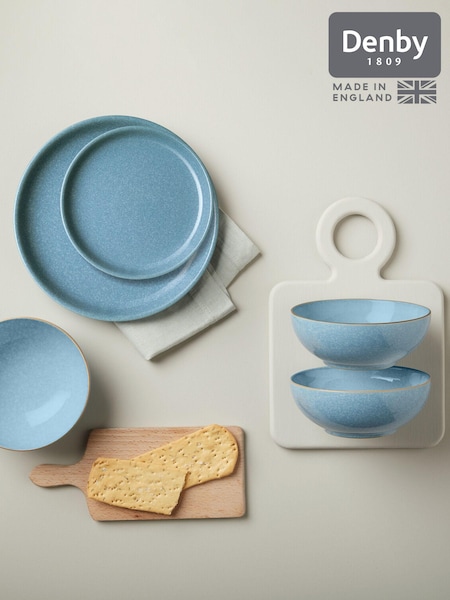 Denby Blue Elements Coupe 12 Piece Dinnerware Set (N13797) | £172