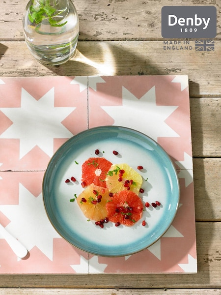 Denby Green Azure Haze Set of 4 Medium Coupe Plates (N13823) | £78