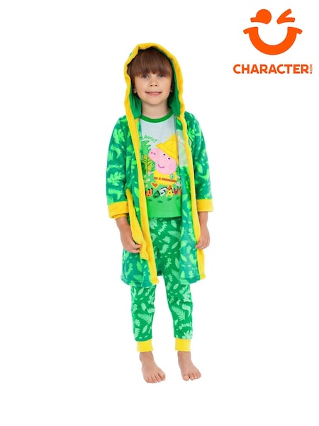 Character Green 100% Cotton George Pig Dressing Gown and Pyjamas Set (N13921) | £31