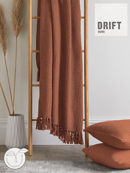 Drift Home Orange Hayden Bedspread (N14508) | £20 - £25