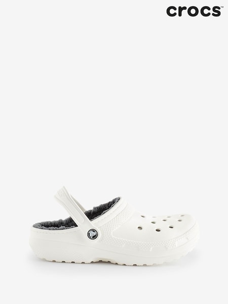 Crocs White Classic Lined Clogs (N15632) | £60