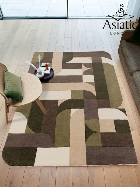 Asiatic Rugs Green Matrix Klotski Rug (N15643) | £242 - £711
