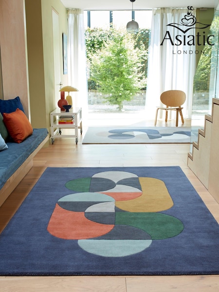 Asiatic Rugs Blue Matrix Statement Rug (N15644) | £242 - £711