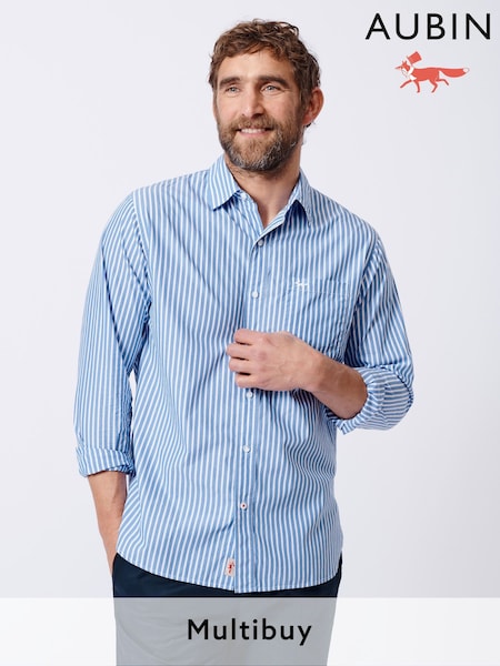 Aubin Gladstone Poplin Button Shirt (N16299) | £79