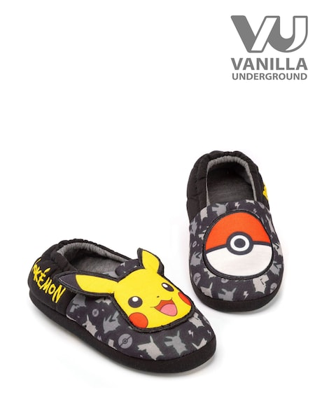 Vanilla Underground Black Pokemon Winter Slippers (N16743) | £15