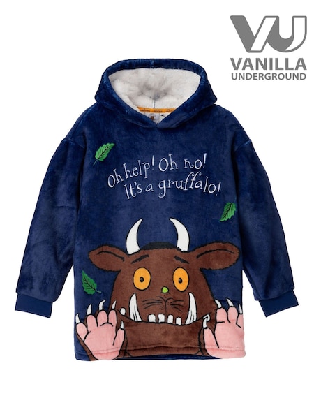 Vanilla Underground Blue Gruffalo Kids Blanket Hoodie (N16752) | £24