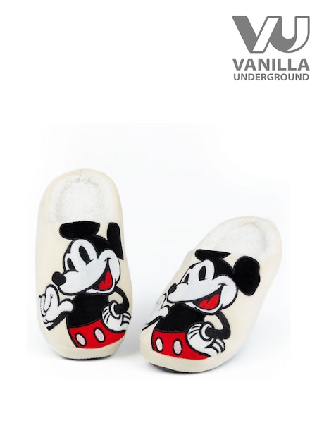 Vanilla Underground Cream Mickey Mouse Adult Winter Slippers (N16761) | £22