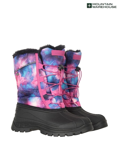 Mountain Warehouse Purple/Pink Kids Whistler Sherpa Lined Snow Boots (N18187) | £37