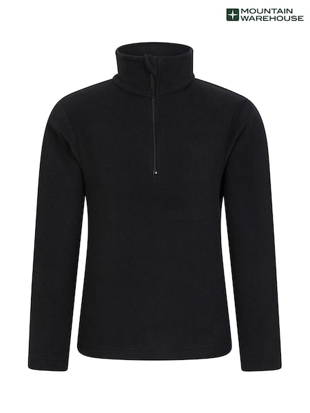 Mountain Warehouse Black Camber II Kids Half Zip Fleece (N18213) | £18