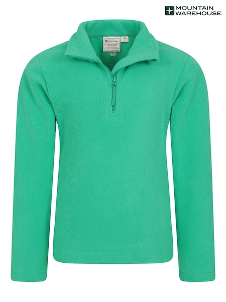 Mountain Warehouse Green Camber II Kids Half Zip Fleece (N18260) | £18