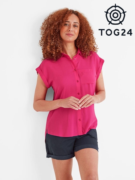 Tog 24 Pink Alston Short Sleeve Plain Shirt (N18695) | £38