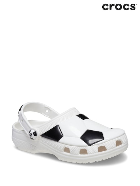 Crocs White Classic Toddler Soccer Ball Clogs (N20404) | £45