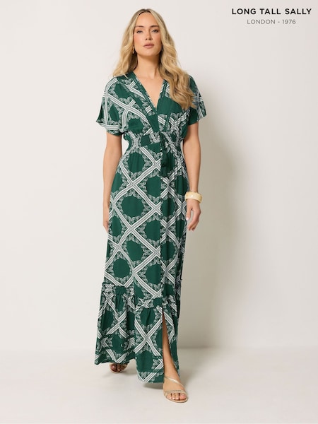 Green - Long Tall Sally Scarf Tie Maxi Dress