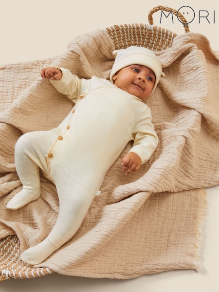 MORI Organic Cotton Knitted Jumper & Leggings Baby Gift Set (N22813) | £65