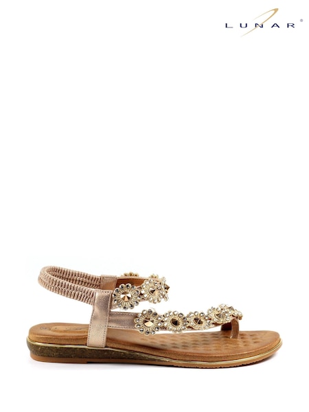 Lunar Charlotte II Floral Gemstone Sandals (N22836) | £40