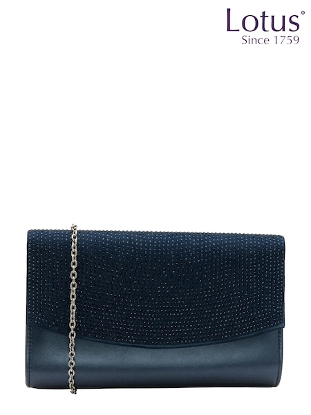 Lotus Blue Clutch Bag With Chain (N23035) | £50
