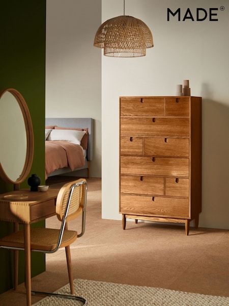 MADE.COM Dark Oak Penn 9 Drawer Chest of Drawers (N23448) | £899
