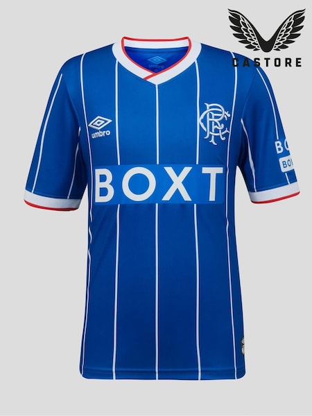 Blue - Castore Rangers Junior 26/26 Home Football Short Sleeve Shirt