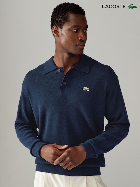 Lacoste Polo Collar Wool Jumper (N23609) | £160