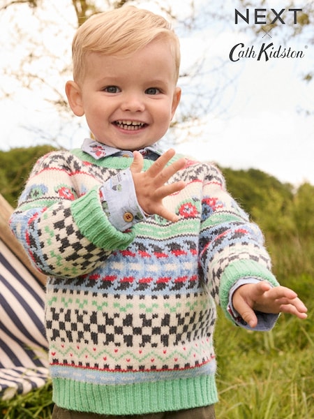 Cath Kidston Multi Fairisle Pattern Knitted Jumper (3mths-7yrs) (N24234) | £18 - £20