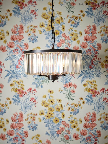 Laura Ashley Black Elkwood 3 Light Crystal Chandelier (N24466) | £210