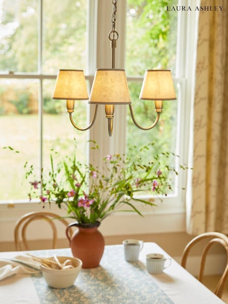 Laura Ashley Polished Pewter Westbourne 3 Light Chandelier (N24473) | £120