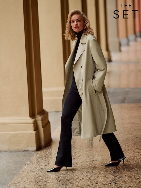 The Set Camel Belted Trench Coat (N24863) | £55