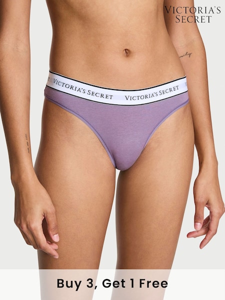 Victoria's Secret Frozen Plum Purple Thong Knickers (N25090) | £9