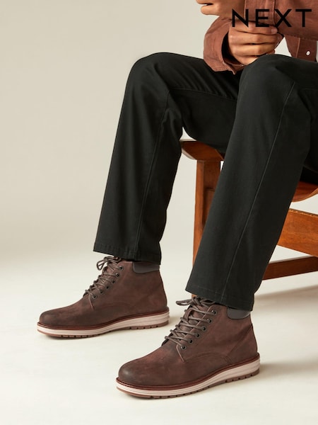 Brown Leather Sports Boots (N25126) | £65