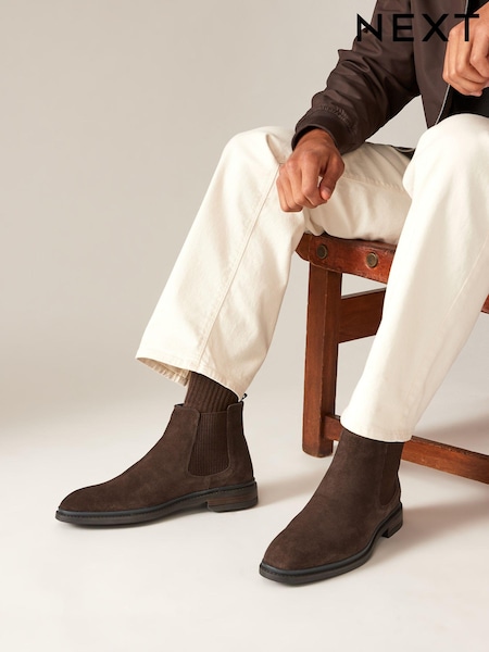 Brown Suede Chelsea Boots (N25167) | £58