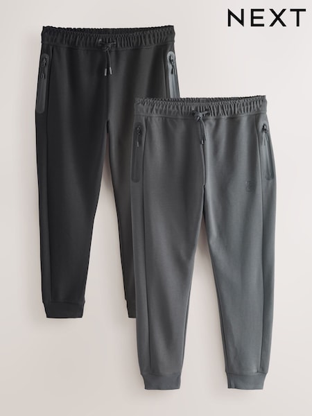 Black/Slate Athleisure Cuffed Joggers 2 Pack (N25516) | £62
