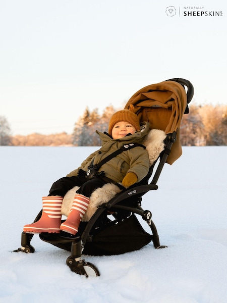 Naturally Sheepskins Taupe Baby Deluxe Sheepskin Pram Liner (N25577) | £85