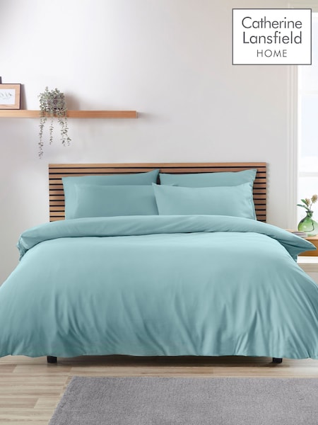 Catherine Lansfield Blue So Soft Easy Iron Duvet Cover Set (N25958) | £15 - £30