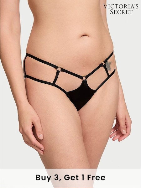 Victoria's Secret Black Strappy Cheeky Knickers (N26036) | £18