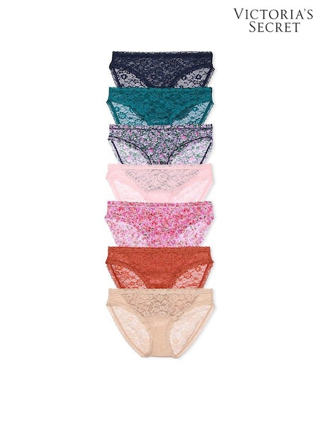 Victoria's Secret Blue/Purple/Pink/Brown/Nude 7 Pack Knickers (N26062) | £35