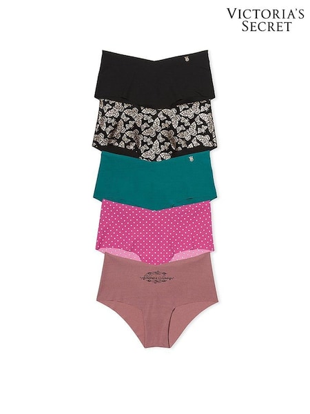 Victoria's Secret Black/Green/Pink Cheeky 5 Pack Knickers (N26096) | £27