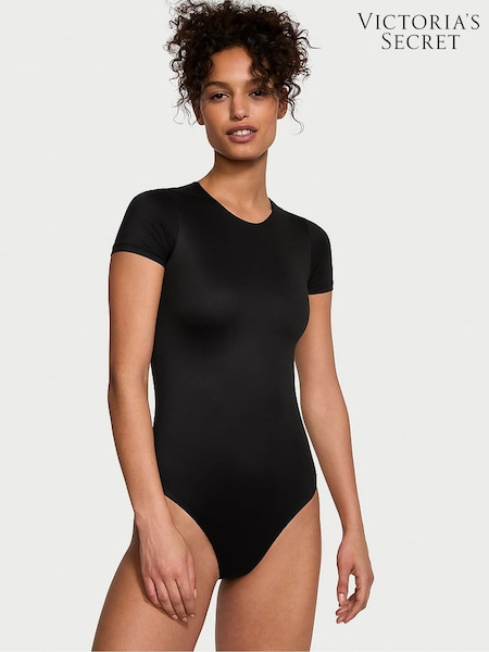 Victoria's Secret Black FeatherSoft™ BODYWEAR Short-Sleeve Bodysuit (N26110) | £45