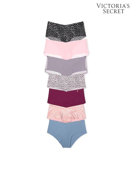 Victoria's Secret Grey/Purple/Pink/Blue Cheeky 7 Pack Knickers (N26152) | £35