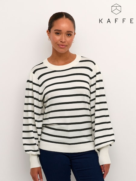Kaffe Kamala Striped Knit Pullover Jumper (N26432) | £35