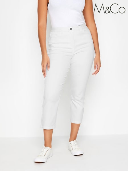 M&Co White Cropped Jeans (N26801) | £29