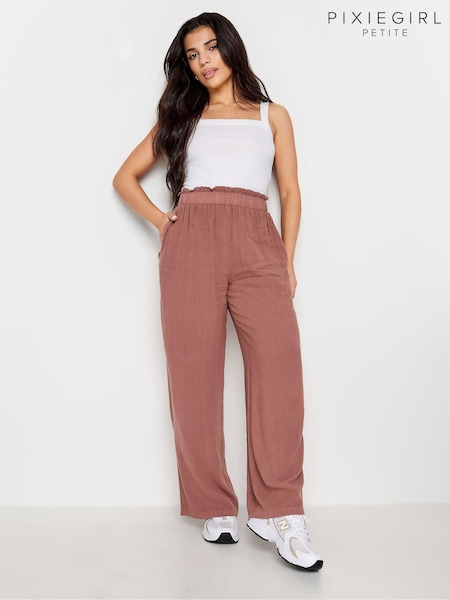 PixieGirl Petite Red Wide Leg Trousers (N26988) | £29