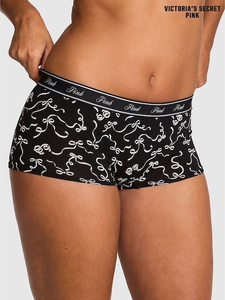 Black and Pink Bows - Victoria's Secret Pink Cotton Logo Knickers
