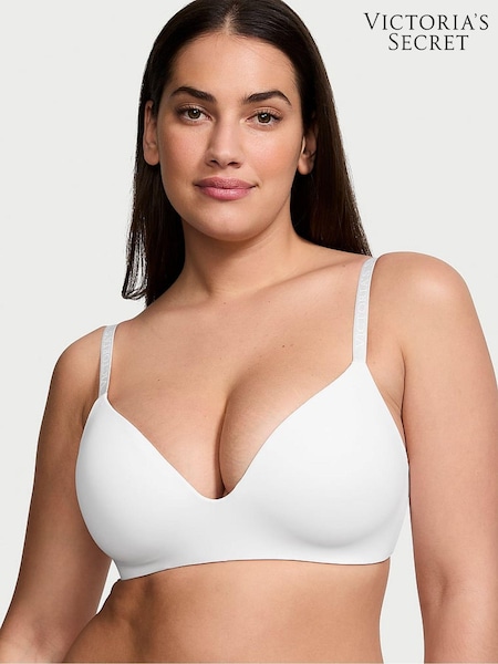 Victoria's Secret White Logo Non Wired Lightly Lined Bra (N27701) | £35