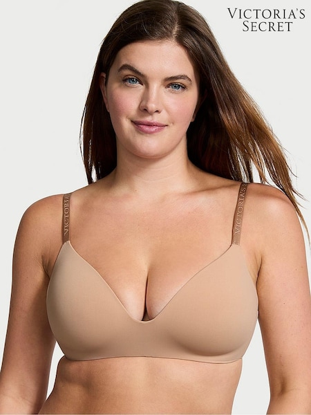Victoria's Secret Praline Nude Logo Strap Non Wired Lightly Lined Bra (N27706) | £35