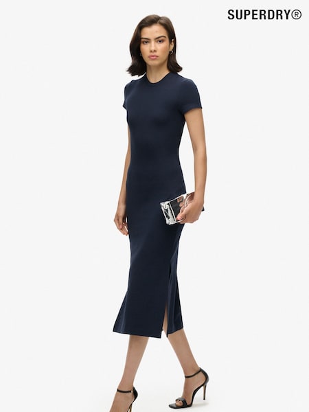 Superdry Blue Midi T-Shirt Dress (N27760) | £45
