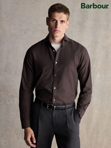 Barbour® Brown Regular Fit Flannel 100% Cotton Shirt (N27900) | £0